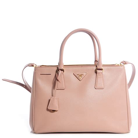 prada saffiano lux medium double zip tote cammeo|prada saffiano lux tote small.